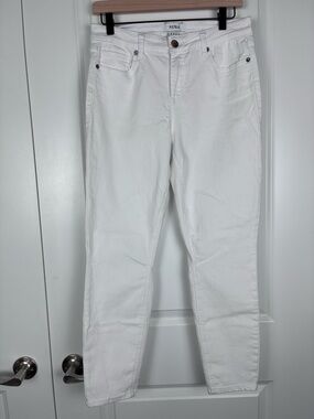 Pistola White Skinny Straight Leg Jeans - Classic Clean Hem Size 30